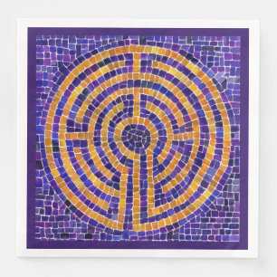 Serviettes en papier LABYRINTH MOSAIC pour dîner -