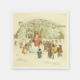 Serviettes En Papier L'avènement du Père Noël