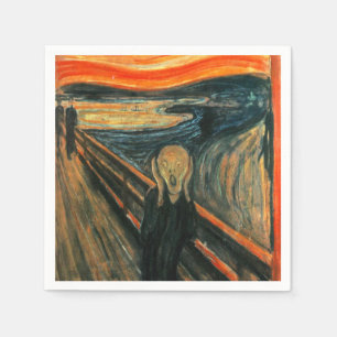 Serviettes En Papier Le cri Edvard Munch Art Expressionniste Moderne