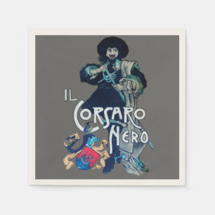 Serviettes En Papier Le gris NOIR CORSAIR