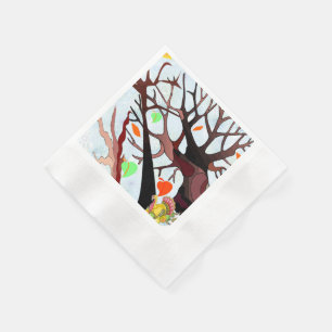 Serviettes En Papier Le pays des merveilles d'automne -