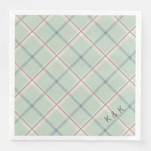 Serviettes En Papier Le plaid de tartan de famille de Griffith signent