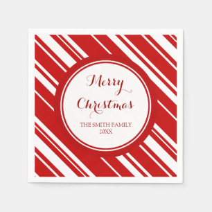 Serviettes En Papier Le rouge fait sur commande de Noël de famille