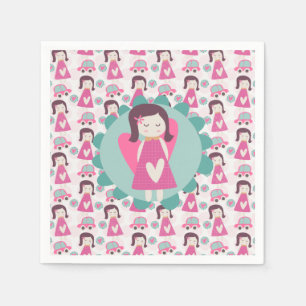 Serviettes En Papier Les Filles Se Rendre À Des Endroits