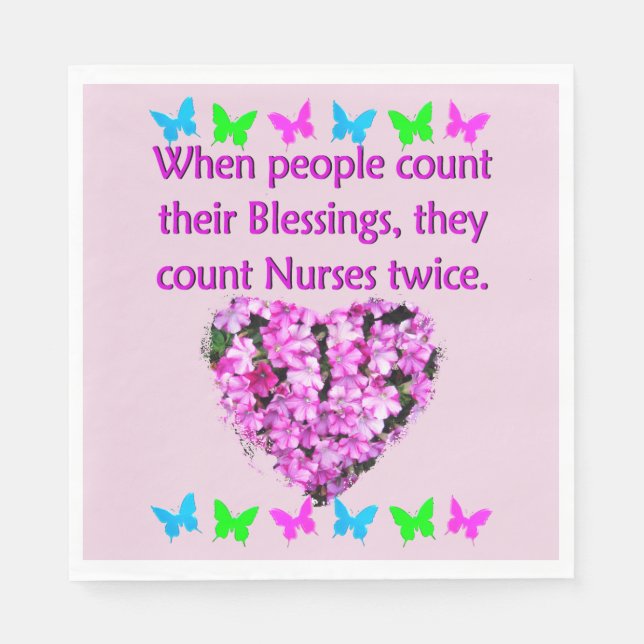 SERVIETTES EN PAPIER LES INFIRMIÈRES SONT APPRÉCIÉES (Devant)