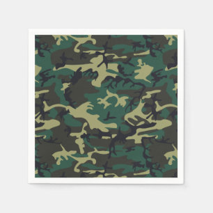 Serviettes En Papier Les militaires camouflent