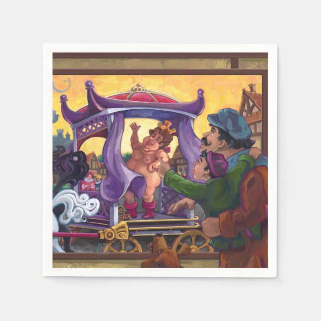 Serviettes En Papier Les nouveaux vêtements de l'empereur (Devant)