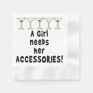 SERVIETTES EN PAPIER LES SERVIETTES DE PAPIER DE COCKTAIL, FILLE A