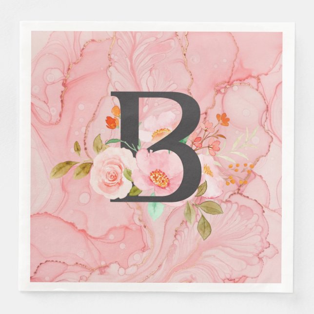 Serviettes en papier Lettre B (Devant)