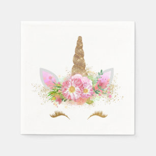 Serviettes en papier Licorne Visage Licorne