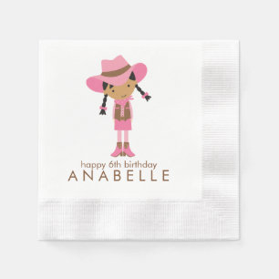 Serviettes En Papier Little Cowgirl Western fête d'anniversaire
