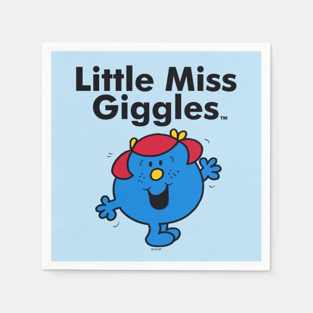 Serviettes En Papier Little Miss | Petite Miss Giggles Aime Rire (Devant)