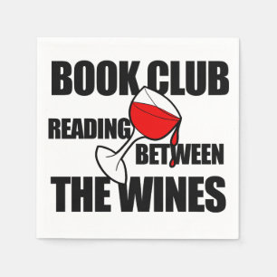 Serviettes En Papier LIVRE CLUB lecture entre les vins