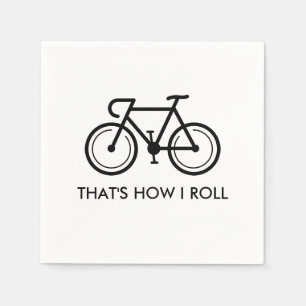 Serviettes en papier logo de vélo avec une citatio