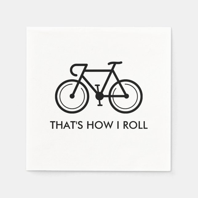 Serviettes en papier logo de vélo avec une citatio (Devant)