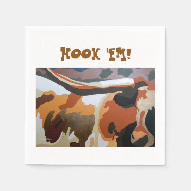 SERVIETTES EN PAPIER LONGHORN VW PARTY NAPKINS (Devant)