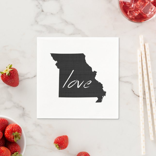 Serviettes En Papier Love Missouri Formé Chalkboard Me Montrer Missouri (En situation)