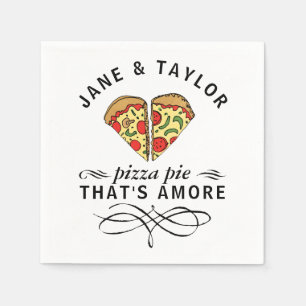 Serviettes En Papier Love Pizza Ajouter des noms