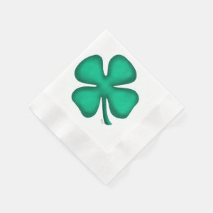Serviettes En Papier Lucky 4 Leaf Irish Clover a inventé la serviette 