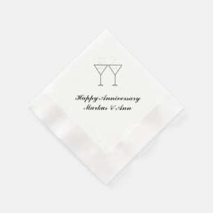 Serviettes en papier "Lunettes de Champagne"
