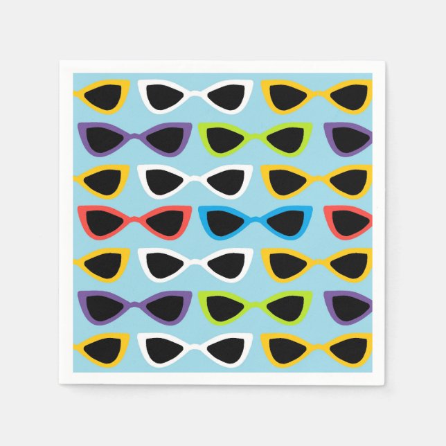 Serviettes En Papier Lunettes de soleil rétros serviette (Devant)