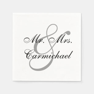 Serviettes En Papier M. et Mme simplement parfaits Napkin