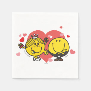 Serviettes En Papier M. Happy & Little Miss Mariage Sunshine
