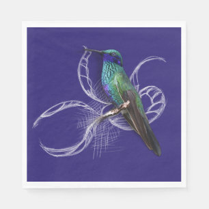 Serviettes En Papier Magnifique colibri - personnalisez en ajoutant un 