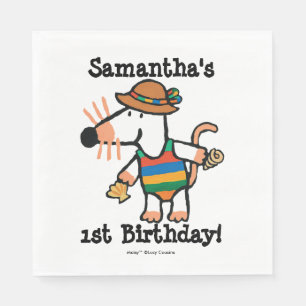 Serviettes En Papier Maisy avec l'anniversaire de coquilles