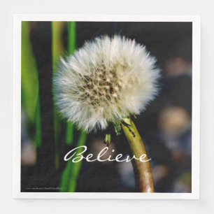Serviettes En Papier Make a Wish, Believe, Dandelion
