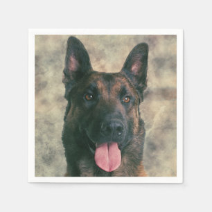 Serviettes En Papier Malinois belge - Berger belge - Maligator