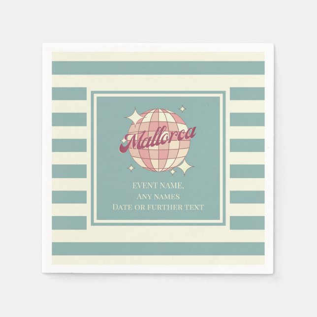 Serviettes en papier Mallorca Espagne célébration  (Devant)