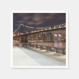 Serviettes En Papier Manhattan Bridge et NYC Skyline