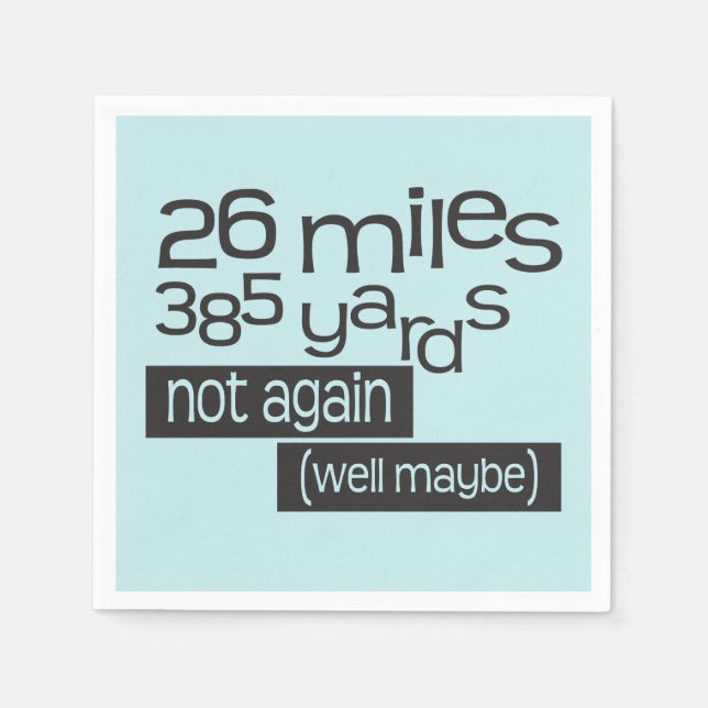 Serviettes En Papier Marathon 26 miles 385 yards - Funny 26.2 Runner (Devant)