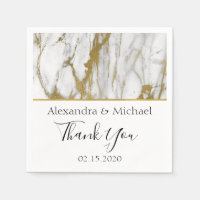 Marbre Merci blanc et or élégant