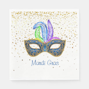 Serviettes en papier Mardi Gras