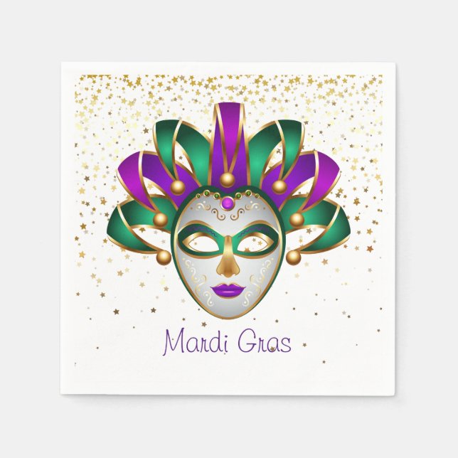 Serviettes en papier Mardi Gras (Devant)
