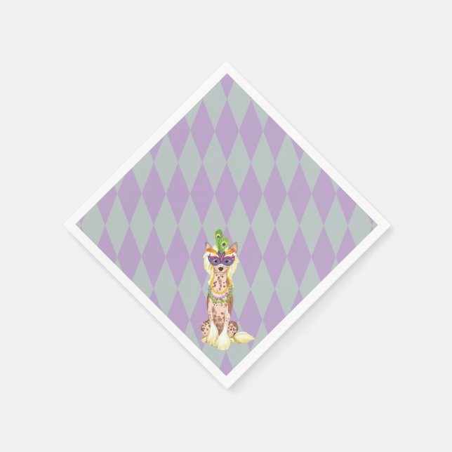 Serviettes En Papier Mardi Gras Chinese Crested (Coin)