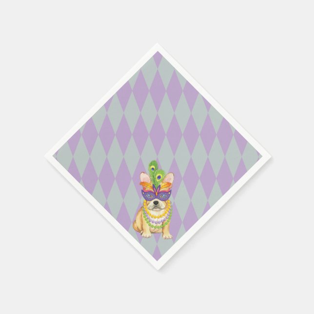 Serviettes En Papier Mardi Gras Frenchie (Coin)