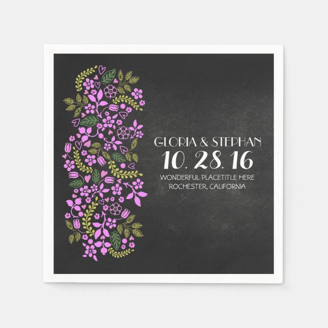 serviettes en papier mariage à plateau-calcaire fl (Devant)