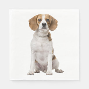 Serviettes En Papier Mariage de chien de race Beagle chiot