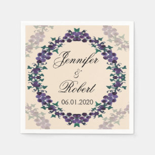 Serviettes En Papier Mariage de couronne de raisin Napkin