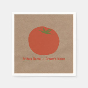 Serviettes En Papier Mariage de tomates du marché agricole serviettes