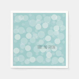 Serviettes En Papier Mariage des points de Bokeh de Blue Dream