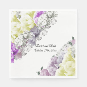 Serviettes en papier Mariage jaune mélangé