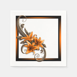 Serviettes En Papier Mariage Tiger Lily