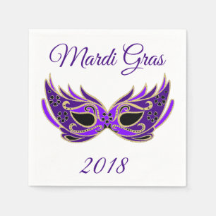 Serviettes En Papier Masque Mardi Gras 2018