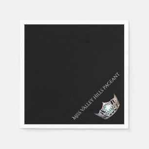 Serviettes En Papier Miss America Argent Crown Paper Party Napkins