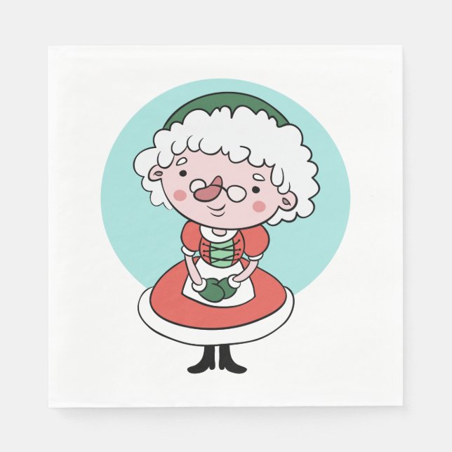 serviettes en papier Mme Claus (Devant)