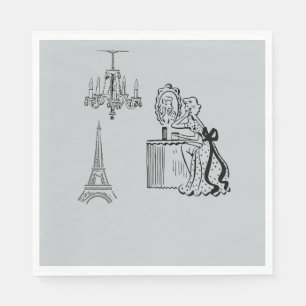 Serviettes En Papier Mode Française Paris Thème Party Papier serviettes